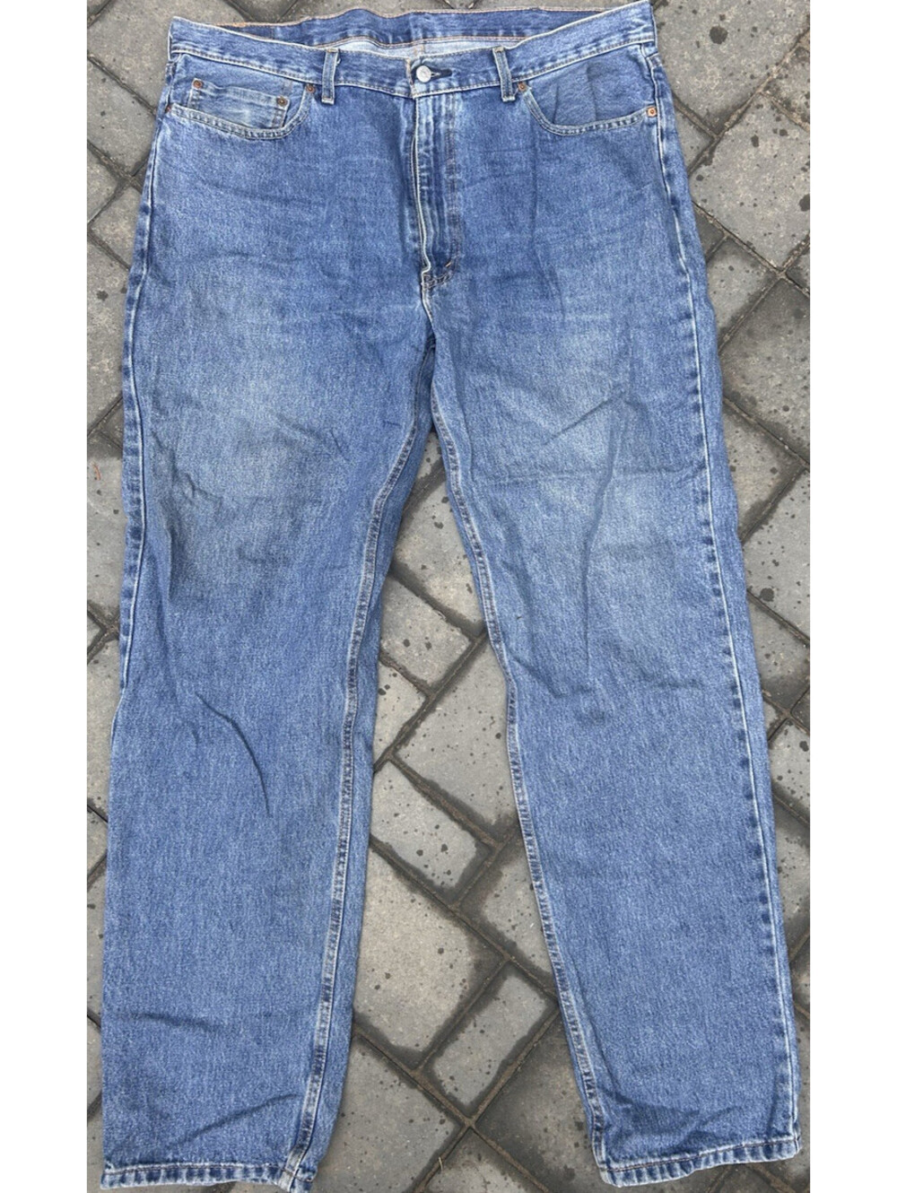 Levis Denim Blue Jeans 550 Relaxed Fit Tapered Leg Big n Tall Size 40W x 36L
